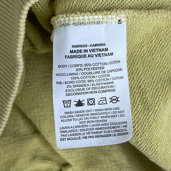 Nike Hoodie Womens Small Yellow Crop Sweatshirt Sweater Activewear Athleisure - Picture 6 of 11